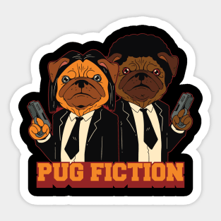 pug fiction Sticker